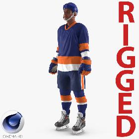 Hockey Player Generic 5 Rigged for Cinema 4D 3D Model